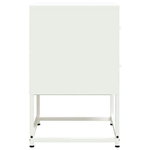 Sängbord vit 36x39x60,5 cm stål
