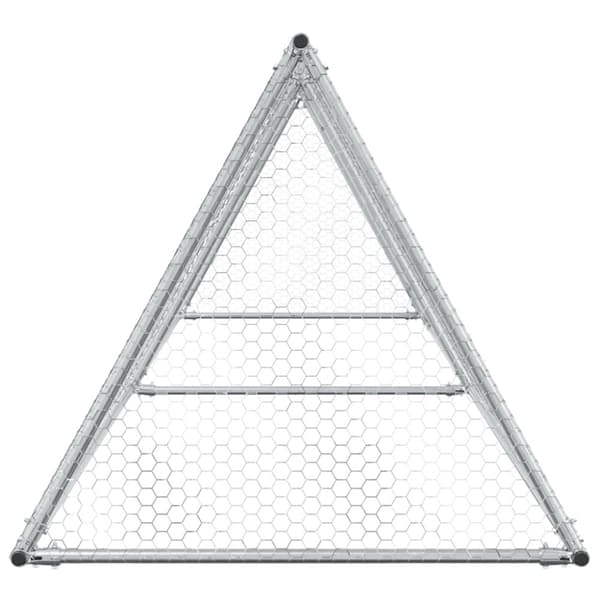 Hönsbur silver 400x105x91 cm galvaniserat stål