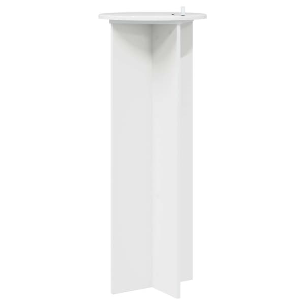 Växtställ 2 pcs Vit högglans Ø40 x 100 cm Konstruerat trä