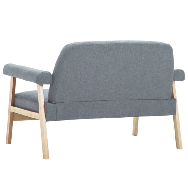 Soffa 2-sits tyg ljusgrå