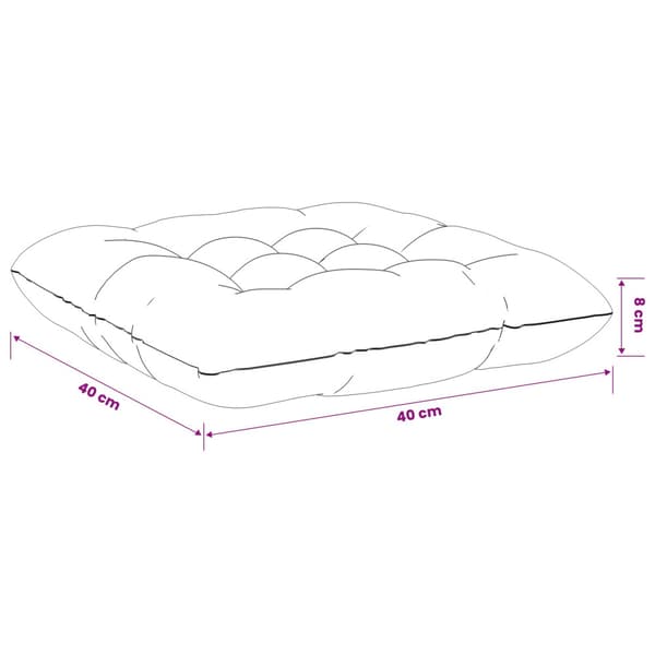 Sittkuddar VIANEN 4 st 100% Polyester Gräddvit 40 x 40 x 12 cm