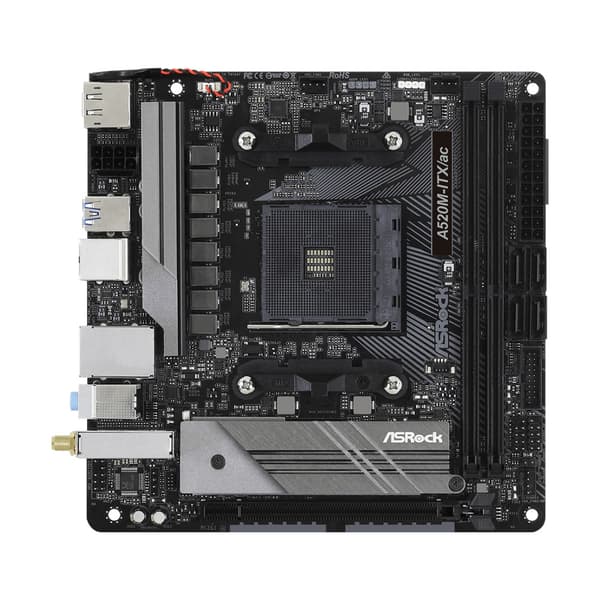 ASRock A520M-ITX/ac - moderkort - mini ITX - Socket AM4 - AMD A520
