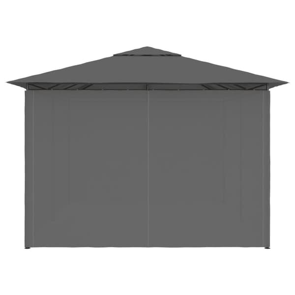 Paviljong med draperier 4x3 m antracit