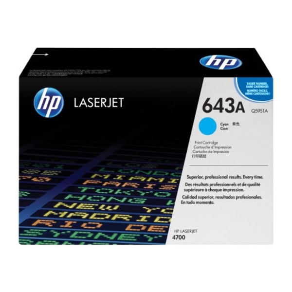 HP 643A - cyan - original - LaserJet - tonerkassett (Q5951A)