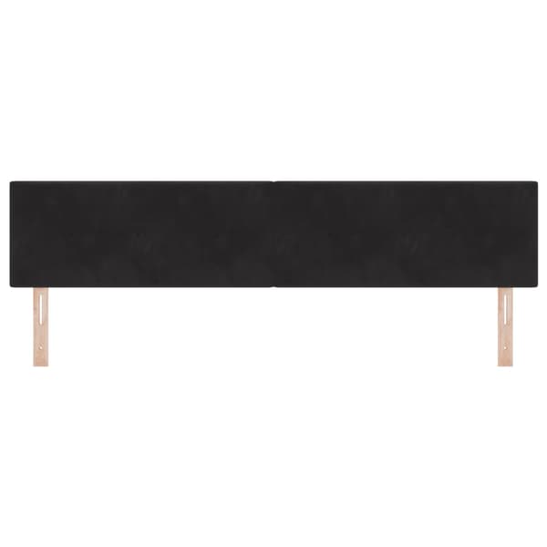 Huvudgavel Svart 200 cm Sammet