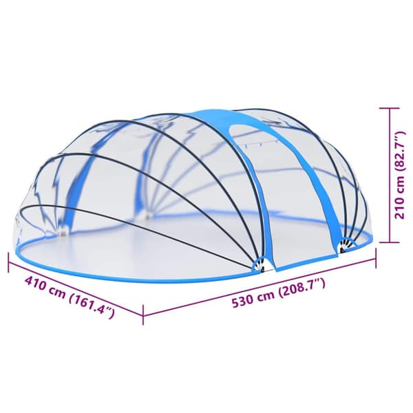 Poolkupol oval 530x410x210 cm