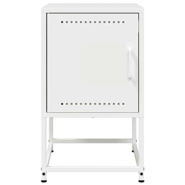 Sängbord 2 st vit 36x39x60,5 cm stål