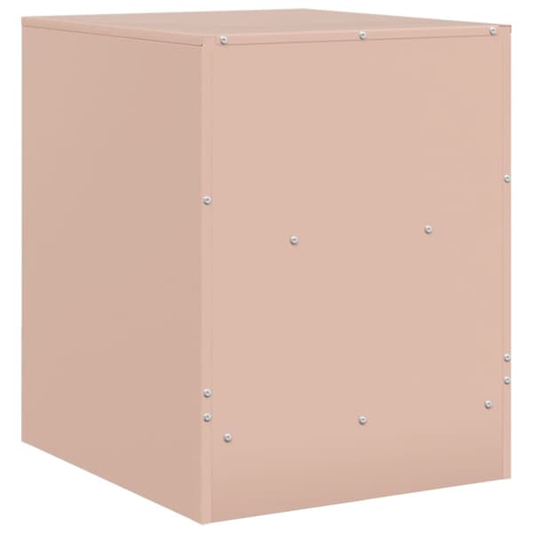 Sängskåp rosa 34,5x39x44 cm stål