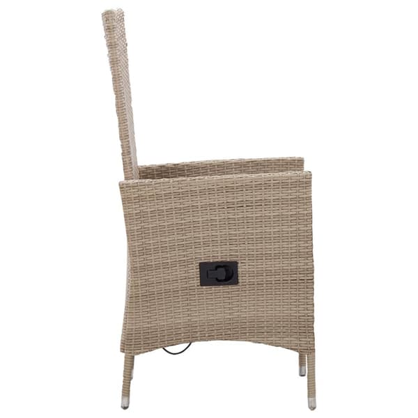 Matgrupp för trädgården 3 delar beige