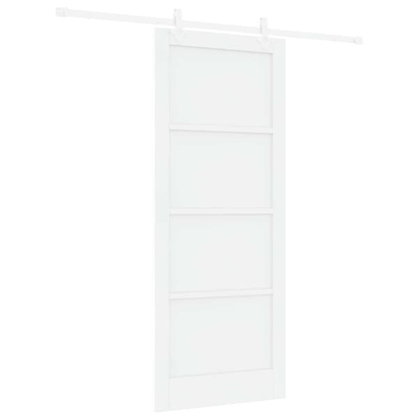 Skjutdörr 86 x 211 cm Konstruerat trä Vit