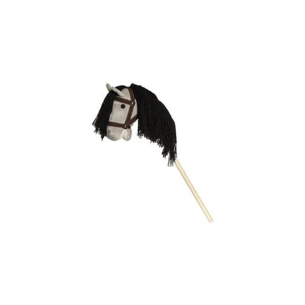 Käpphäst med tyglar grå 80cm
