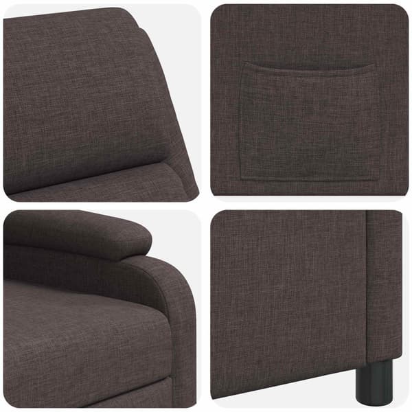 Recliner Mörkbrun Tyg