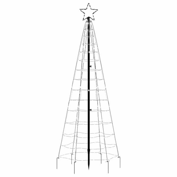 LED julgran med spikar 220 LED kall vit 180 cm