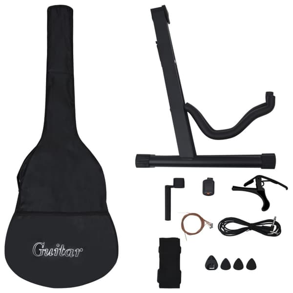 Gitarr western 12 delar med EQ-pedal och 6 strängar blå