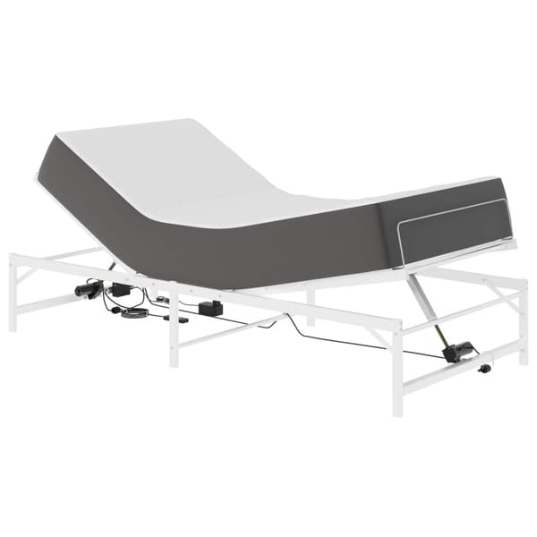 Elektrisk Justerbar Säng Ram Vit 100 x 190 cm Stål