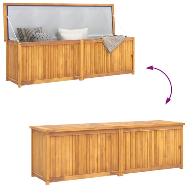 Trädgårdslåda 175x50x55 cm massiv teak