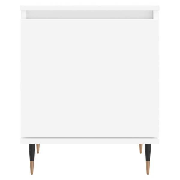 Sängbord 2 st vit 40x30x50 cm konstruerat trä