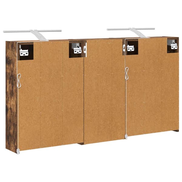 Badrumsskåpsset för 3 pcs 116 x 16 x 62,5 cm Konstruerat trä