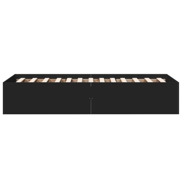 Sängram svart 100x200 cm konstruerad trä