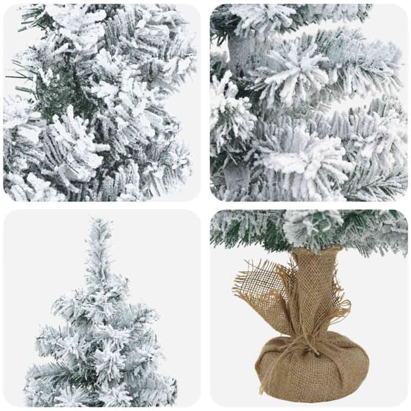Mini-julgransset 90 cm PVC Grön och Vit