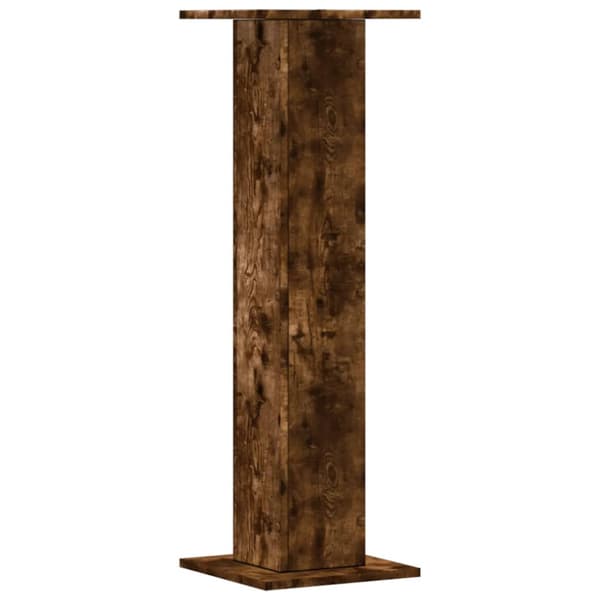 Högtalarställ 2 st rökfärgad ek 30x30x95 cm konstruerat trä