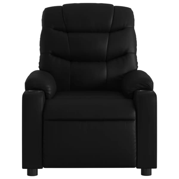 Elektrisk reclinerfåtölj svart konstläder