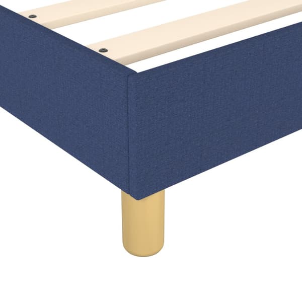 Boxspring-sängram blå 100x200 cm tyg