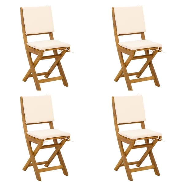 Utemöbler Bistro Stolar 4 pcs Gräddvit 38 x 46 x 85 cm