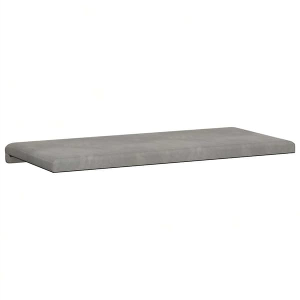 Bänk kudde Sammet (V) Ljusgrå Djup 35 cm