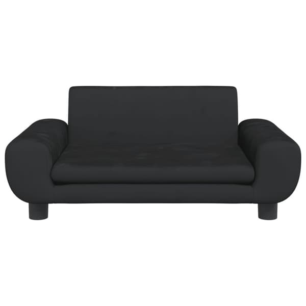 Hundbädd svart 70x45x33 cm sammet