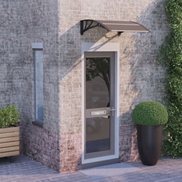 Entrétak svart 80x75 cm polykarbonat