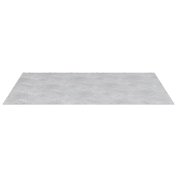Trappsteg Rektangulär 2 pcs Silver 50 x 40 cm Aluminium