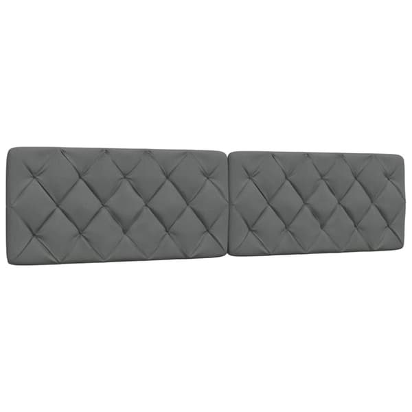 Headboard Cushion Dark Grey 200 cm Fabric