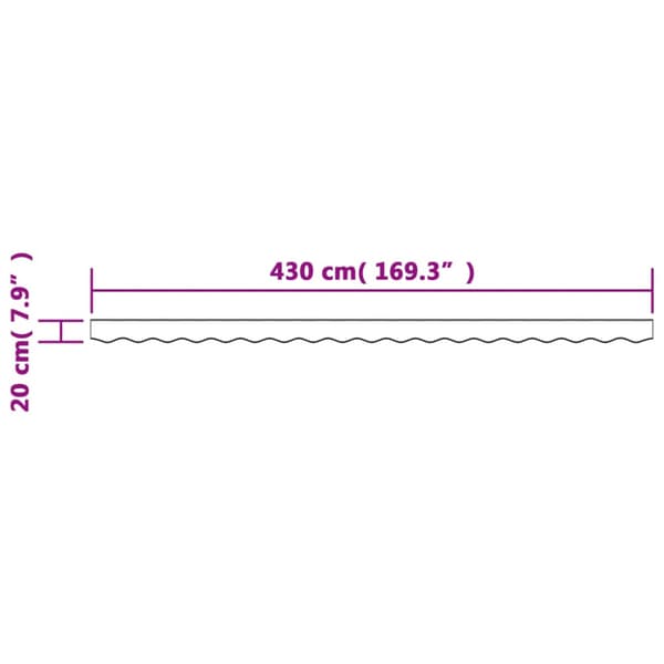 Markisvolang antracit randig 4,5 m