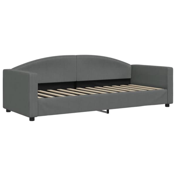 Dagbädd med madrass mörkgrå 80x200 cm tyg