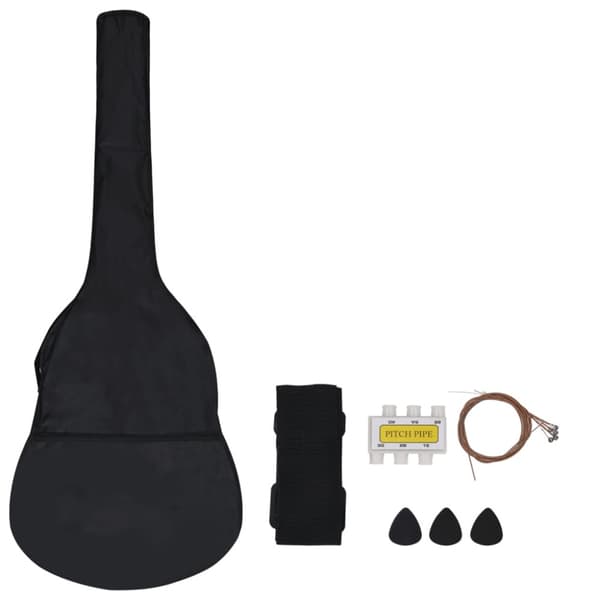 Gitarr för nybörjare 8 delar klassisk svart 3/4 36"