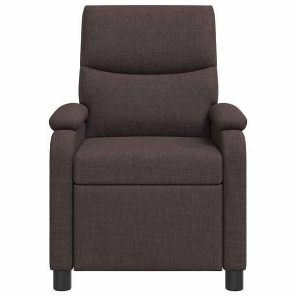 Massagefåtölj Mörkbrun Tyg