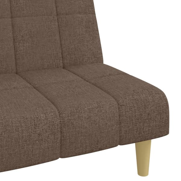 Bäddsoffa 2-sits taupe tyg