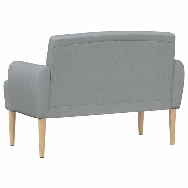 Loveseat med knapprapport Ljusgrå 116 x 67 x 80 cm Tyg
