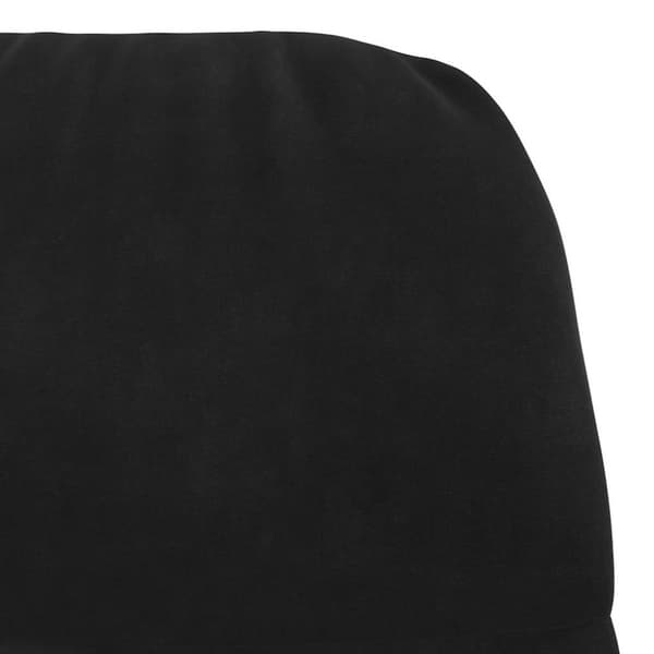 Vilstol med fotpall svart sammet
