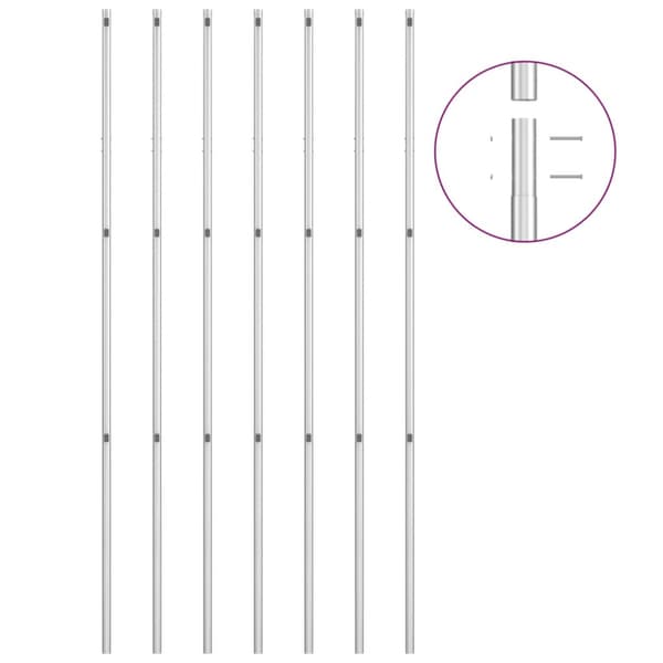 Gunnebostängsel med stolpar galvaniserat stål 15x1,5 m silver