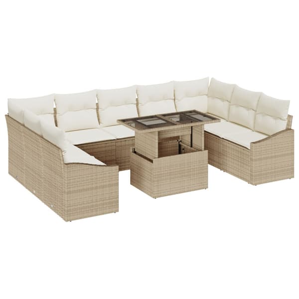 Soffset 10 st Beige och gräddfärgad konstrotting