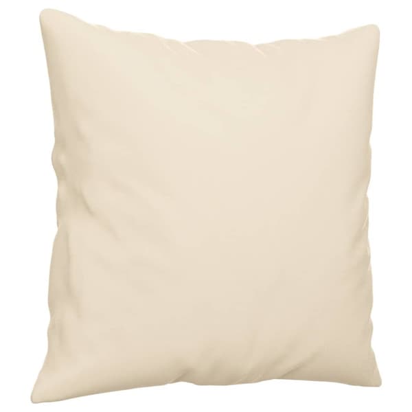 2-sitssoffa med prydnadskuddar beige 120 cm mikrofibertyg