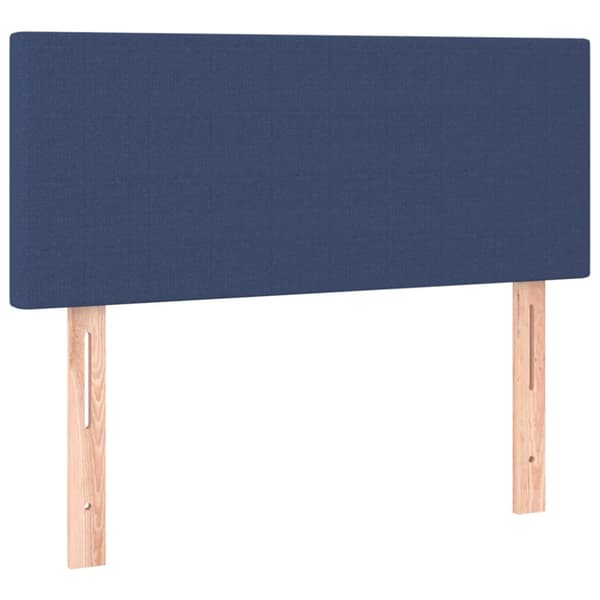 Ramsäng med madrass blå 80x200 cm tyg