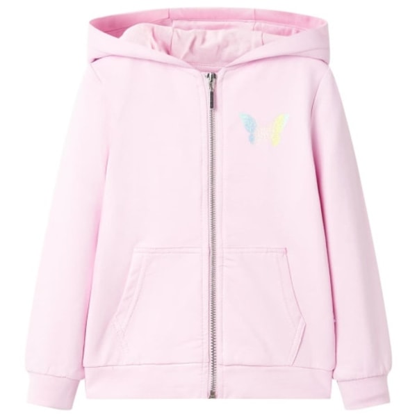 Barnhoodie ljusrosa 104