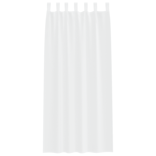 Voile Gardin med gardiner 2 pcs Vit 225 x 140 cm Polyester