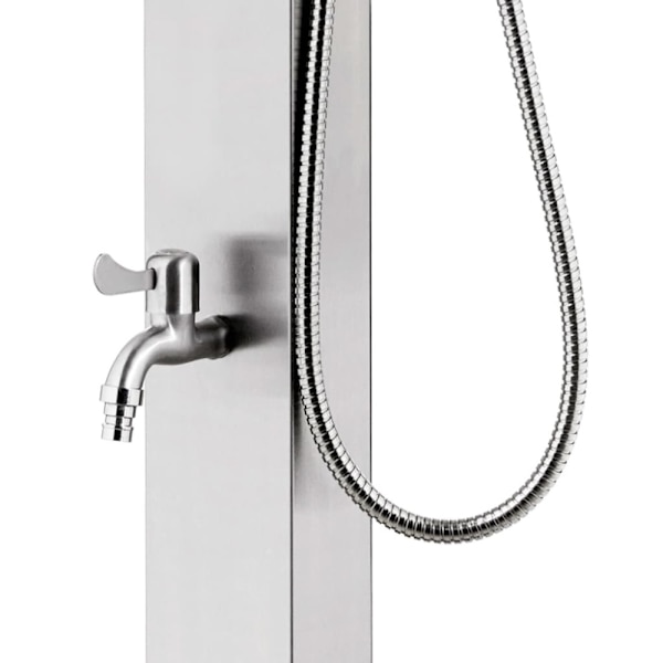 Utedusch 220 cm rostfritt stål