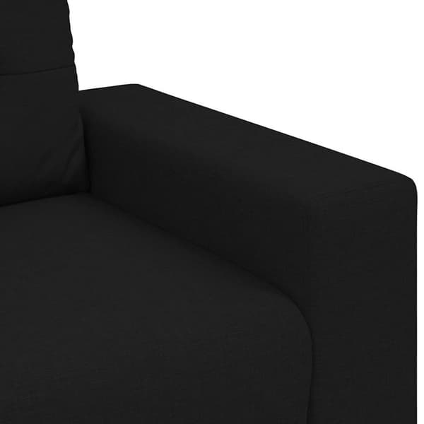 Loveseat soffa svart 180x77x82 cm tyg