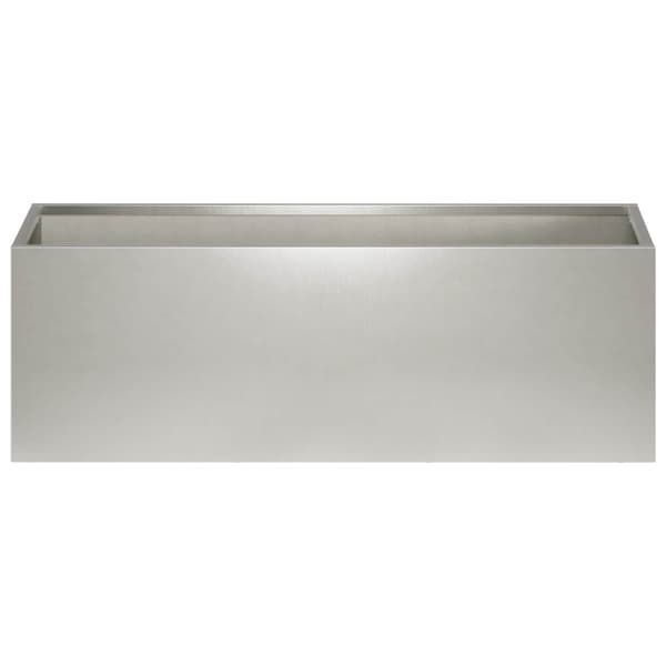 Trädgårdsplanterare 2 st Silver 40 x 20 x 20 cm Rostfritt stål