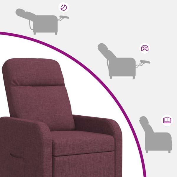 Massagefåtölj Lila Tyg